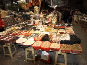 Matmarknad i Longyan