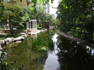 The Riverside Central Garden på Hongyan Road i Beijing