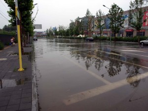 Översvämning på Xiyan Street